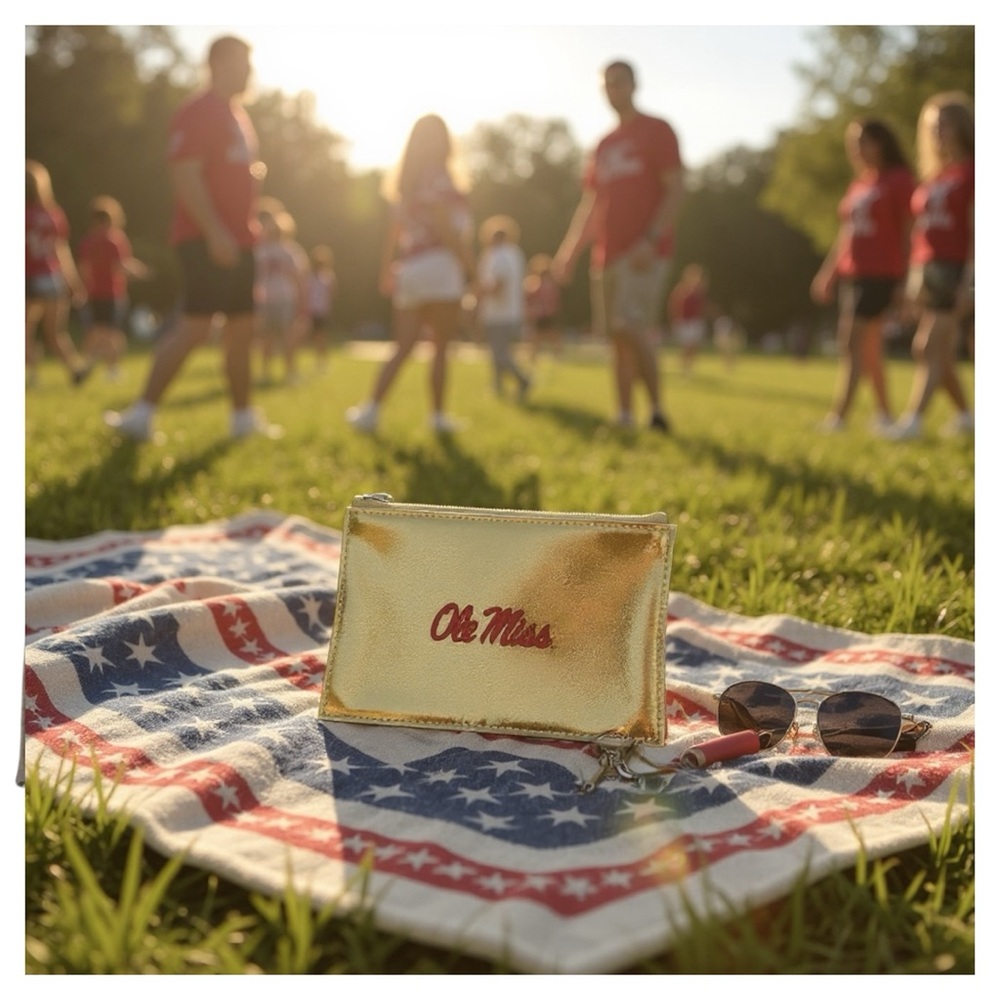 5 for $25!! Ole Miss Game Day Gold Zip Bag - Picture 1 of 7